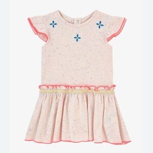 Billieblush Pink Ruffle Sleeve Dress with Blue Accents